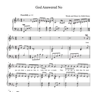God Answered No
